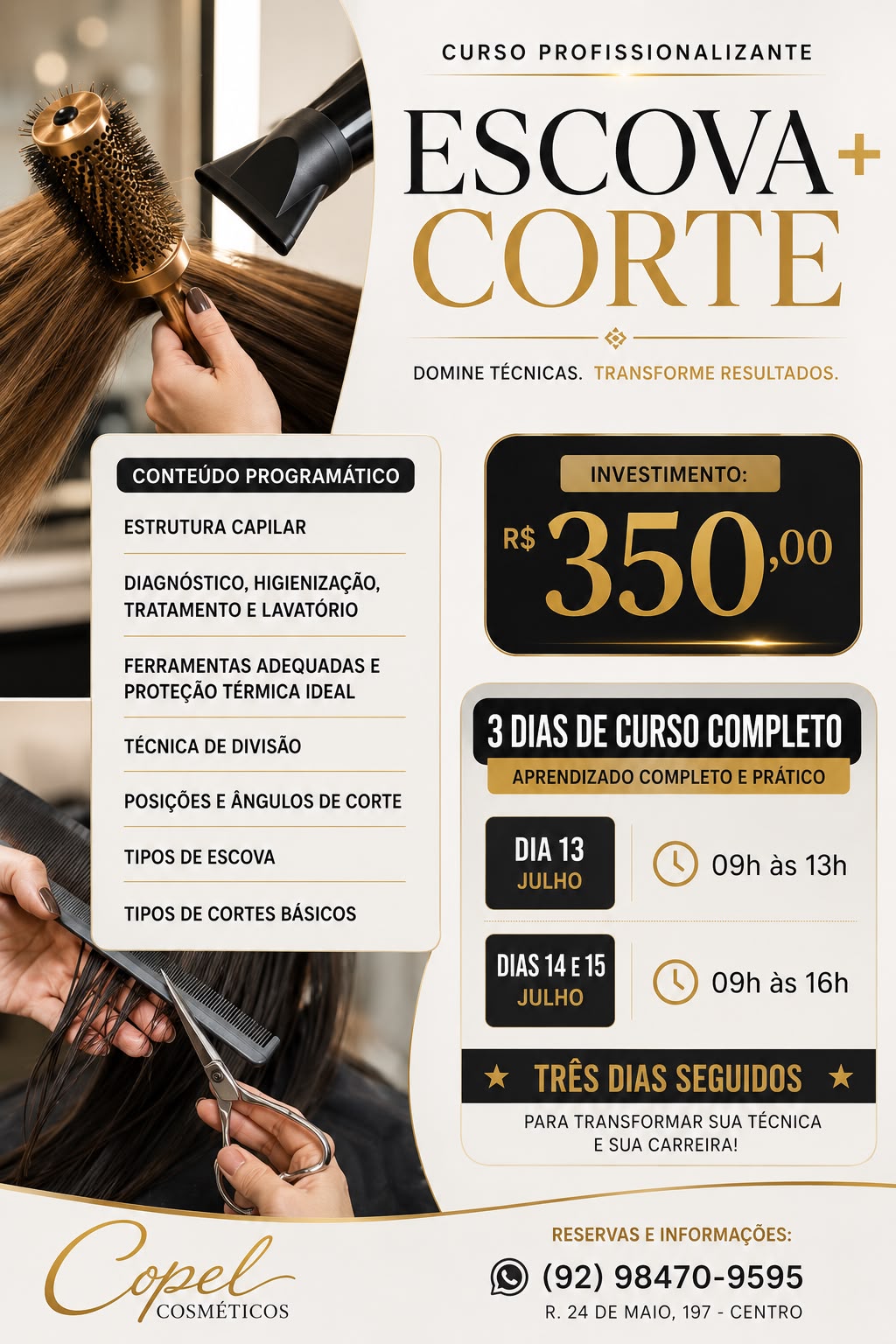Curso Profissionalizante Escova + Corte
