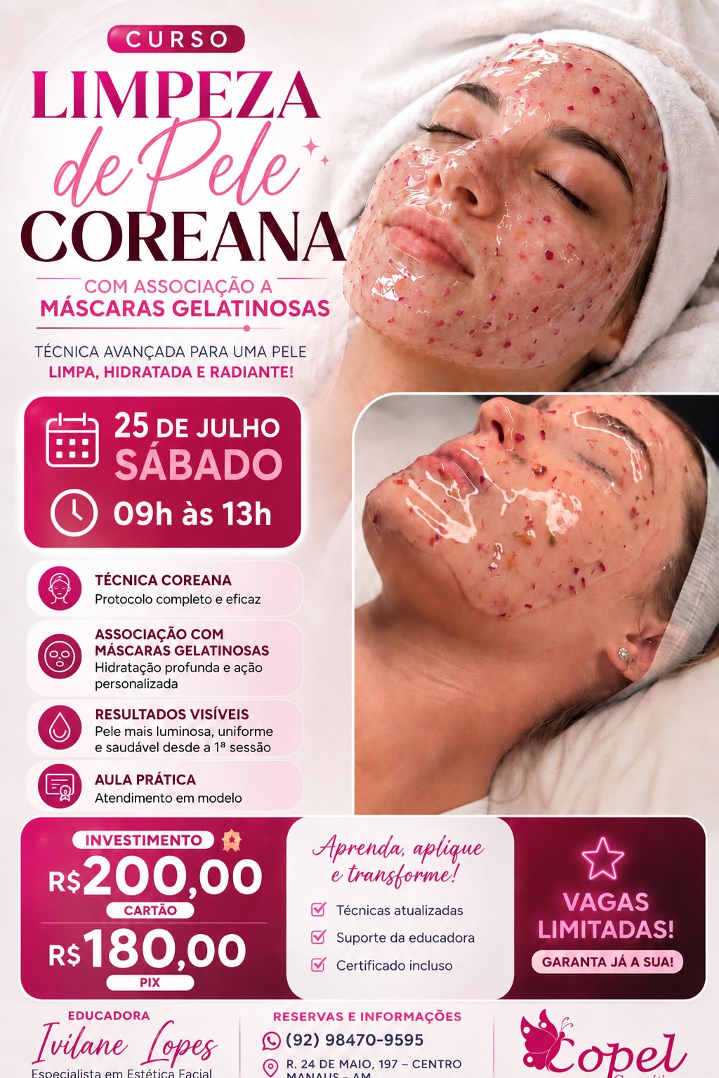 Curso Limpeza de Pele Coreana com Máscaras Gelatinosas