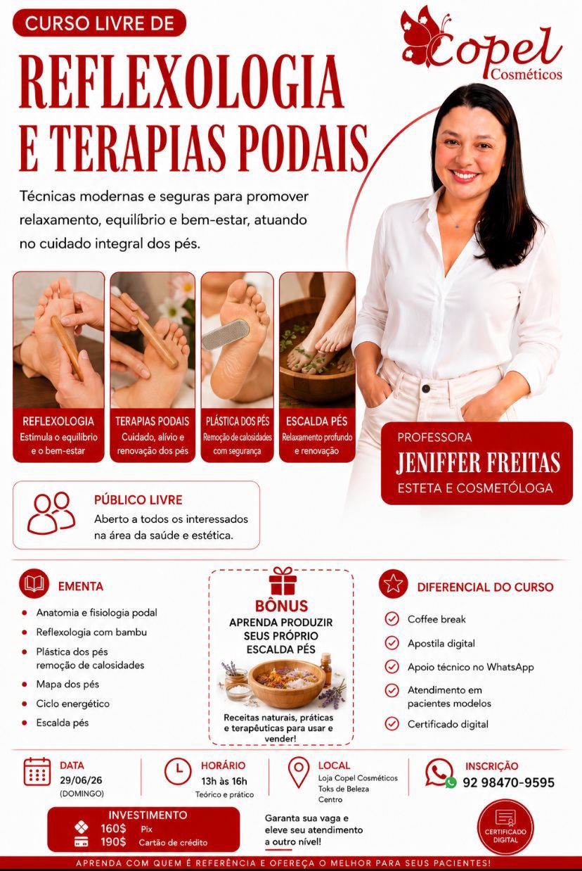 Curso Livre de Reflexologia e Terapias Podais